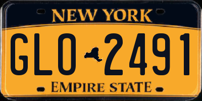 NY license plate GLO2491