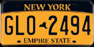 NY license plate GLO2494