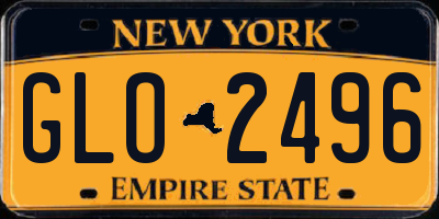 NY license plate GLO2496