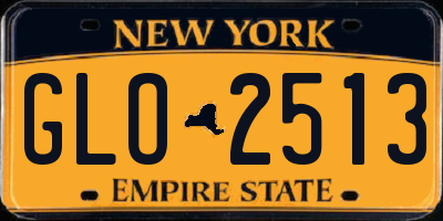 NY license plate GLO2513