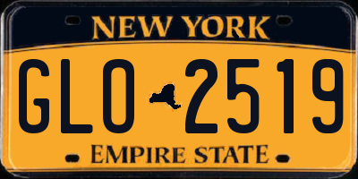 NY license plate GLO2519