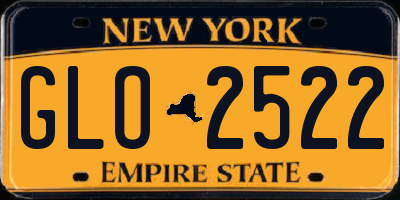 NY license plate GLO2522