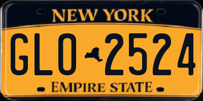 NY license plate GLO2524