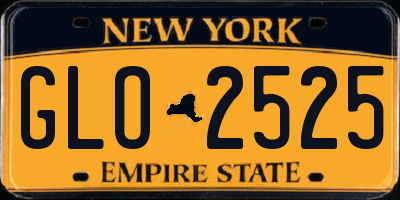 NY license plate GLO2525