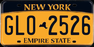 NY license plate GLO2526