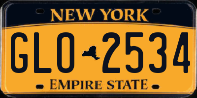 NY license plate GLO2534