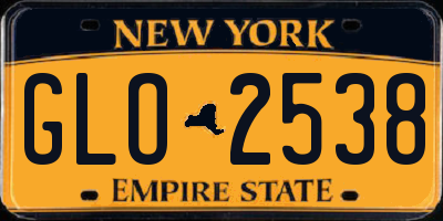 NY license plate GLO2538