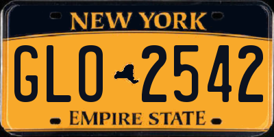 NY license plate GLO2542
