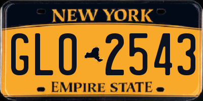 NY license plate GLO2543