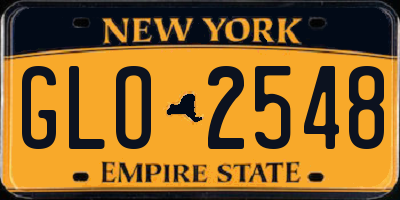 NY license plate GLO2548