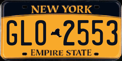 NY license plate GLO2553