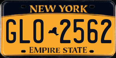 NY license plate GLO2562