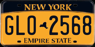 NY license plate GLO2568