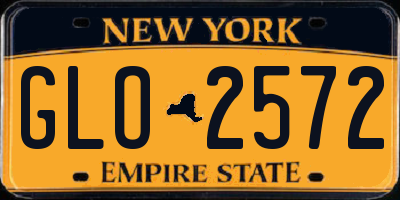 NY license plate GLO2572