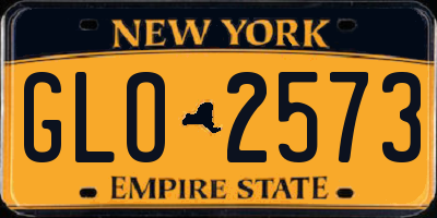NY license plate GLO2573