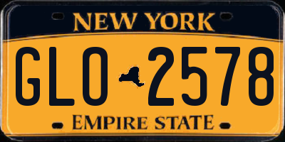 NY license plate GLO2578