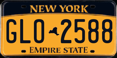 NY license plate GLO2588