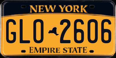 NY license plate GLO2606