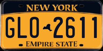 NY license plate GLO2611