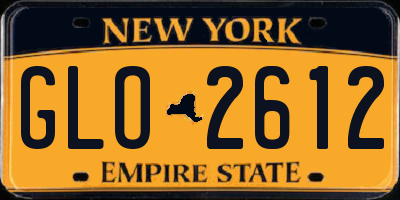 NY license plate GLO2612