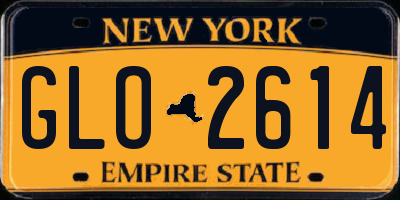 NY license plate GLO2614
