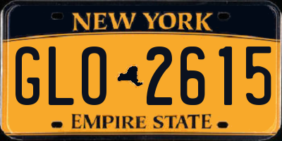 NY license plate GLO2615