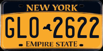 NY license plate GLO2622
