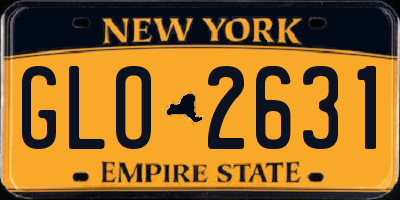 NY license plate GLO2631