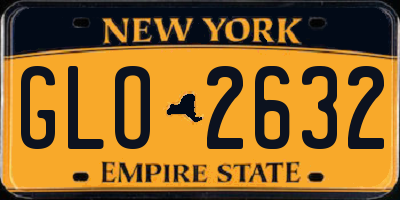 NY license plate GLO2632