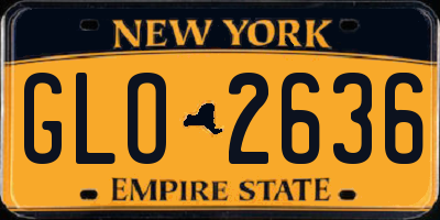 NY license plate GLO2636