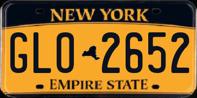 NY license plate GLO2652
