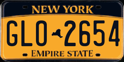 NY license plate GLO2654
