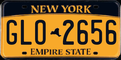 NY license plate GLO2656