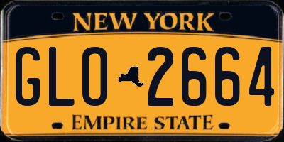 NY license plate GLO2664