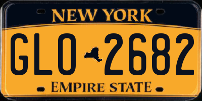 NY license plate GLO2682