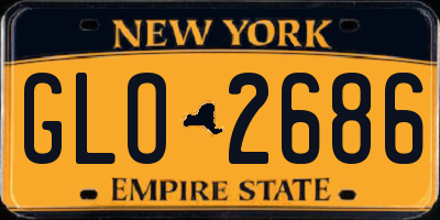 NY license plate GLO2686