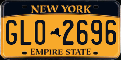 NY license plate GLO2696
