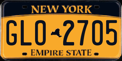 NY license plate GLO2705