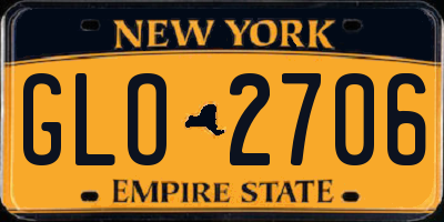 NY license plate GLO2706