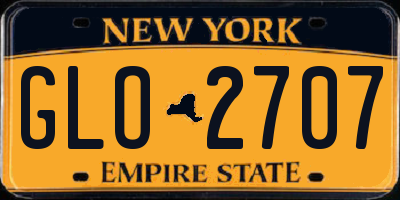 NY license plate GLO2707