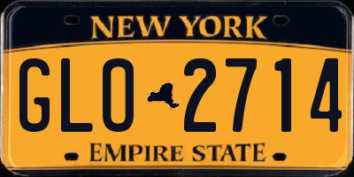 NY license plate GLO2714
