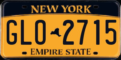 NY license plate GLO2715