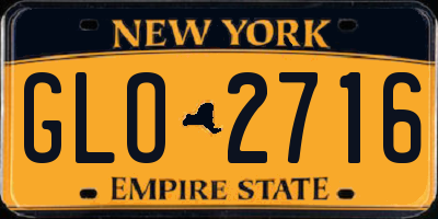 NY license plate GLO2716
