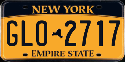 NY license plate GLO2717
