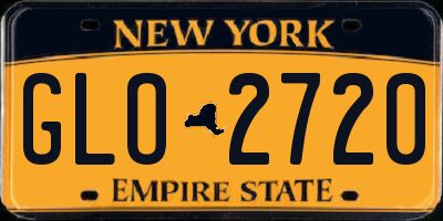 NY license plate GLO2720
