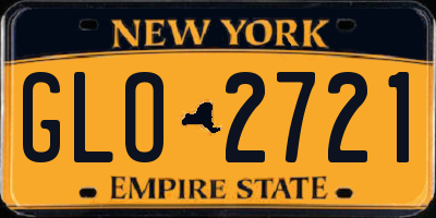 NY license plate GLO2721