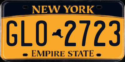 NY license plate GLO2723