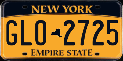 NY license plate GLO2725