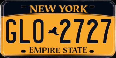 NY license plate GLO2727