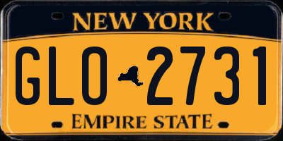 NY license plate GLO2731